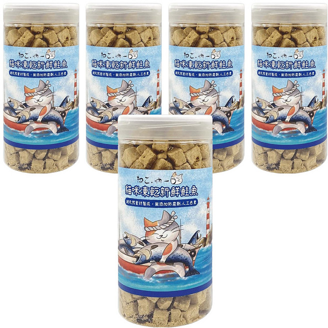 Neko 吶一口 貓咪凍乾 含Omega-3, 新鮮鮭魚, 95g, 5罐