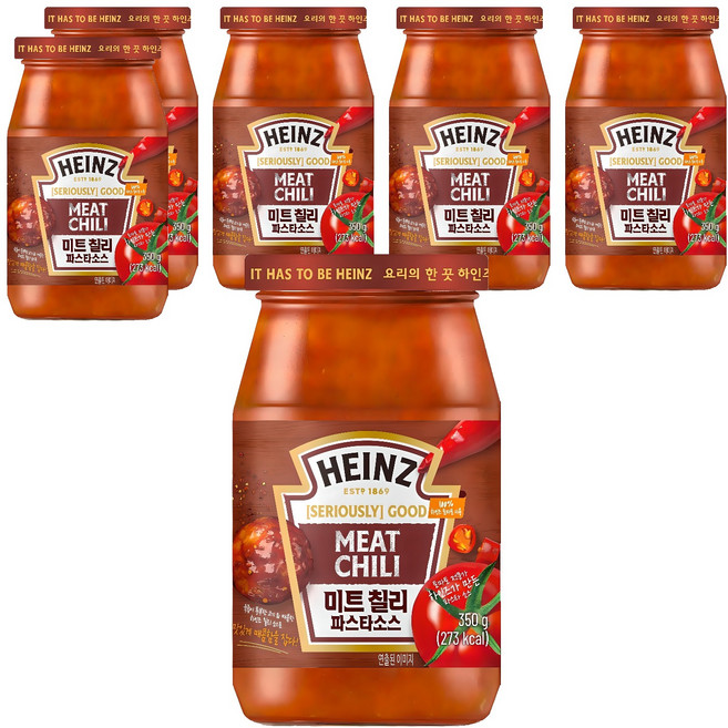 하인즈 미트 칠리 파스타 소스, 350g, 6개