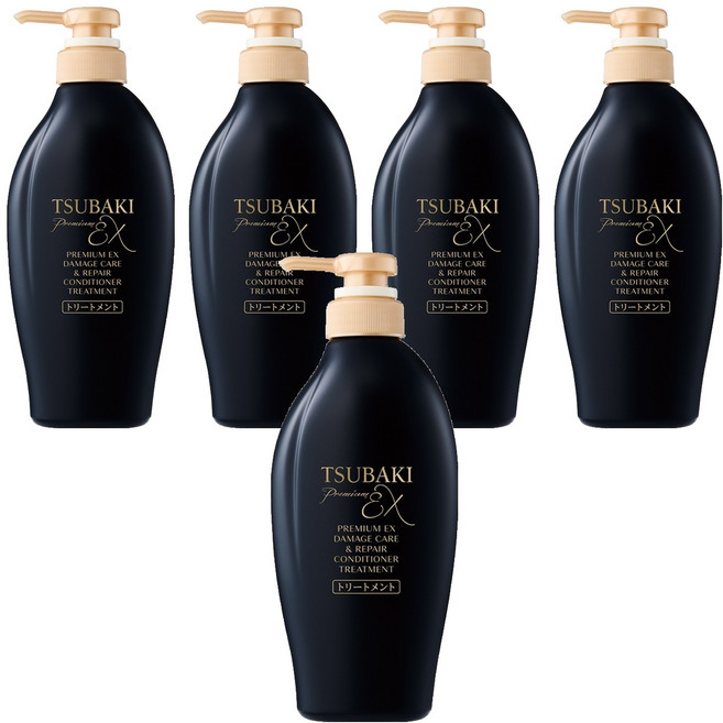 츠바키 프리미엄 EX 데미지케어 & 리페어 컨디셔너 트리트먼트, 450ml, 5개