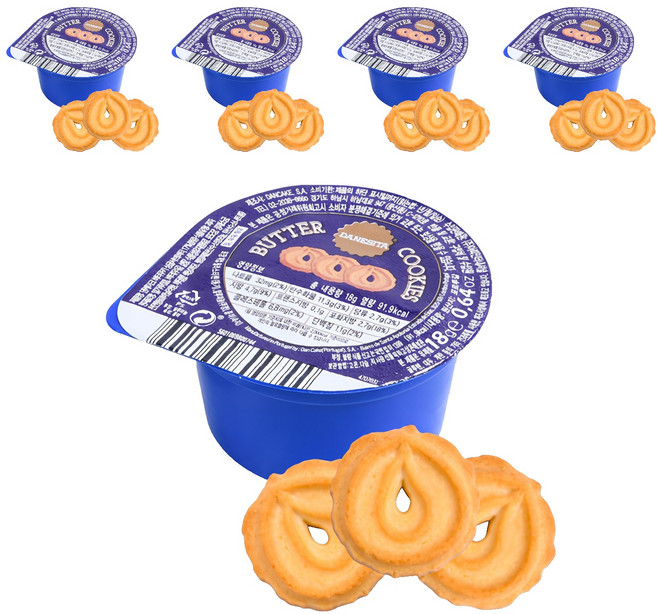 다네시타 댄케이크 버터쿠키 싱글서브, 18g, 5개