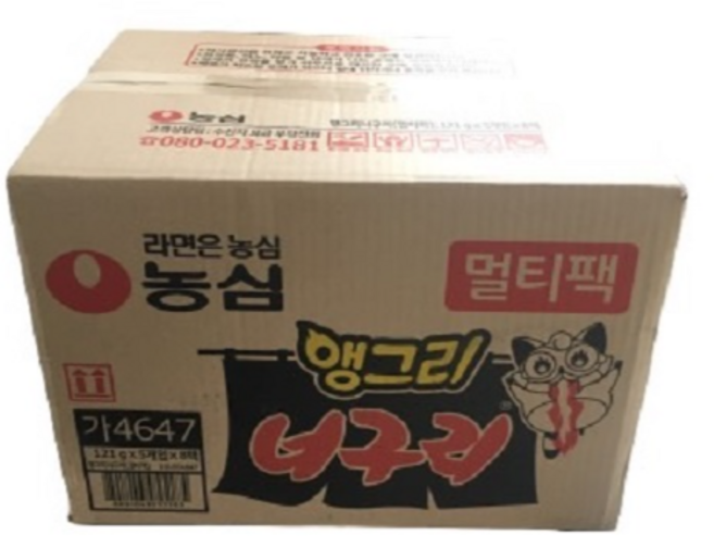 너구리 앵그리RtA 봉지라면 121g, 40개