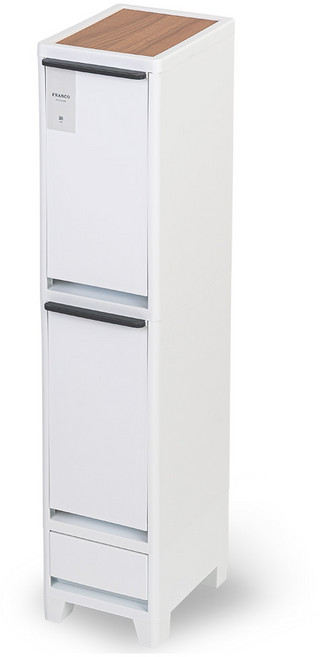 프랑코홈 스마트 스탠드 틈새 분리 수거함 2단 20L