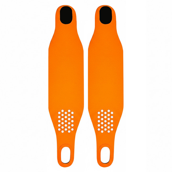 QIDINA 彈力包覆加壓親膚手腕支撐運動護腕 橘黑色 36 x 8.5cm, 1雙