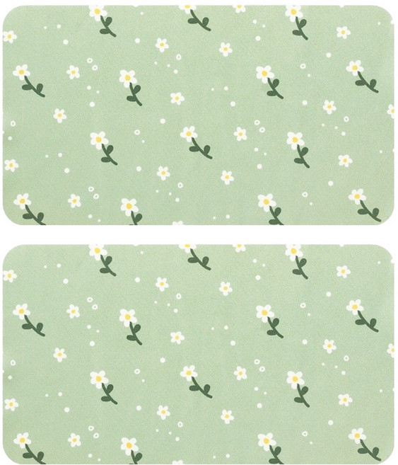 ekax 二合一擦拭布-小白花 乾濕兩用 眼鏡布 手機螢幕擦拭布 清潔布, 1入, 2條