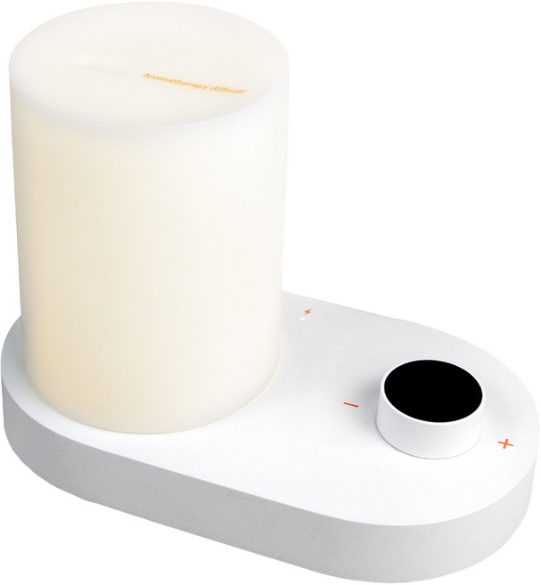 aibo 北歐風 USB超音波小夜燈香薰機, 白色, USB-100