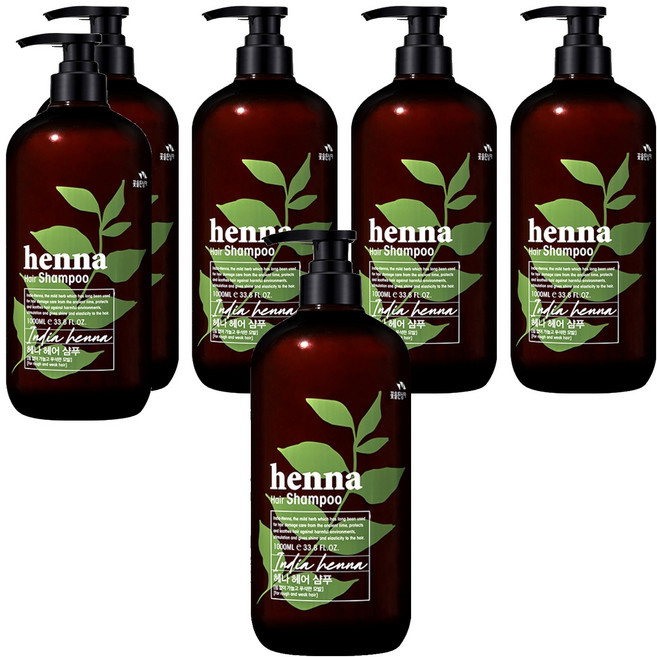 꽃을든남자 헤나 헤어 샴푸, 1L, 6개