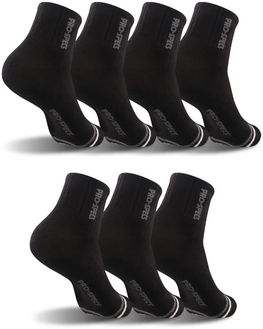 프로스펙스 남성용 K19타입 스포츠 쿠션 양말 7p, 블랙, 7개