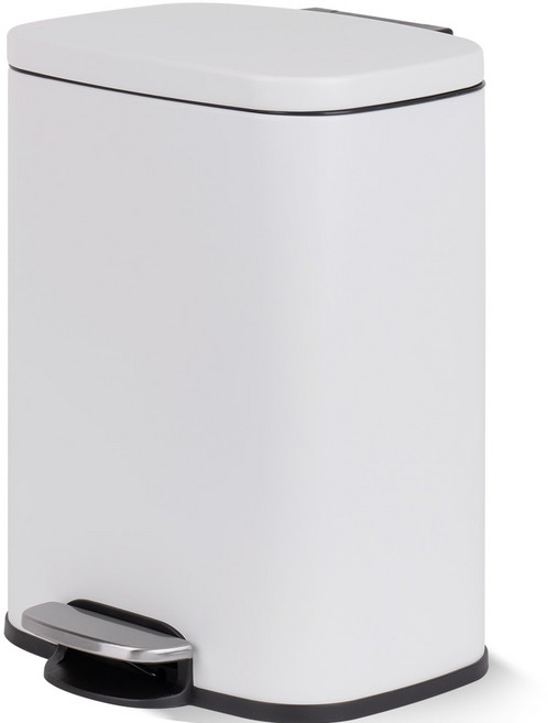 프랑코홈 셀렉트 무소음 폐달휴지통 사각 12L, 화이트