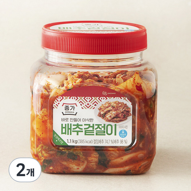 대상 종가 배추겉절이, 1.1kg, 2개