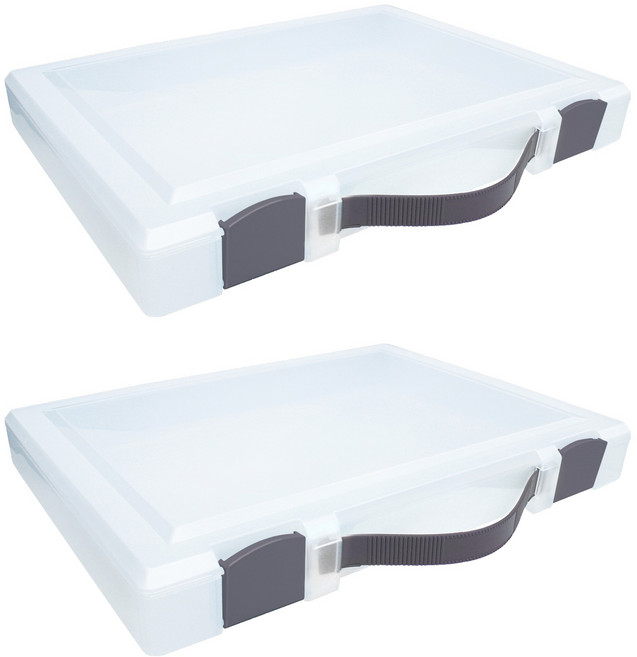 카파맥스 손잡이형 화일 케이스 45mm, 진회색, 2개