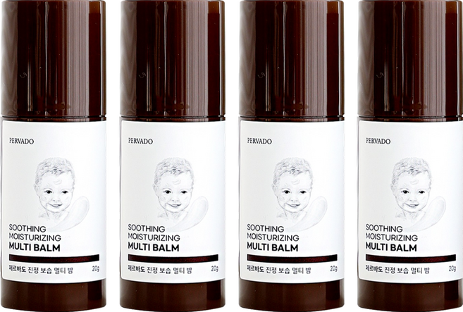 페르바도 보습진정 유아 멀티밤, 20g, 4개
