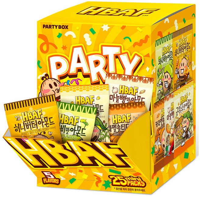 바프 미니 파티박스 옐로우 5종, 500g, 1개