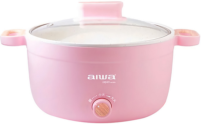 Aiwa 愛華 多功能料理鍋 3.5L 大容量 直徑26cm 粉色, ACP-3526WF