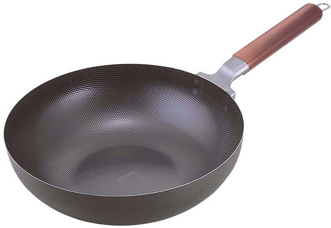 SHIMOMURA 下村 雙面壓花平底鐵鍋 IH爐適用, 28cm, 1個