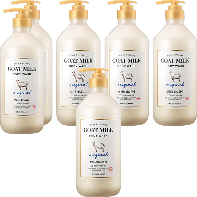 샤워메이트 산양유 바디워시 오리지널, 800ml, 6개