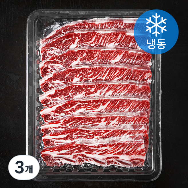 미트엔조이 미국산 LA식 꽃갈비 (냉동), 1.4kg, 3개