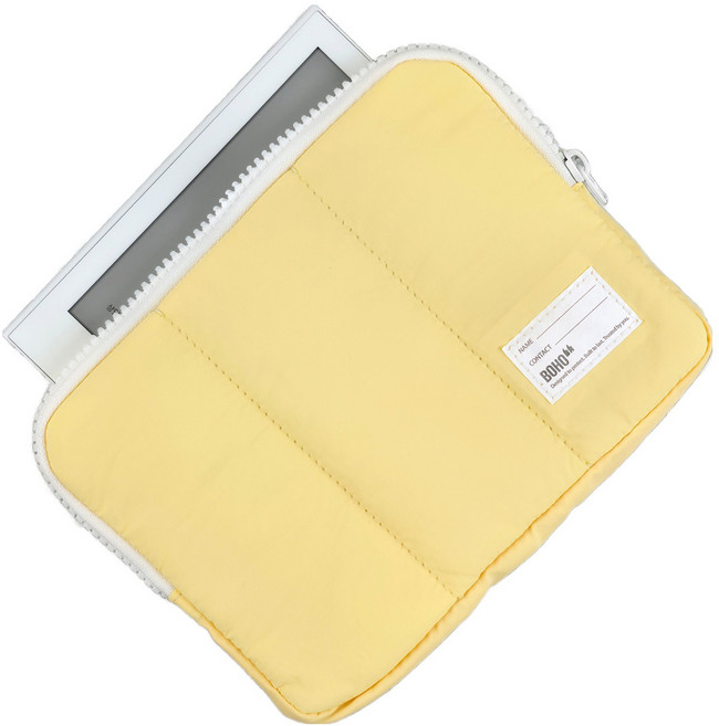 BOHO 이북리더기 쿠션 파우치, 옐로우, 1개