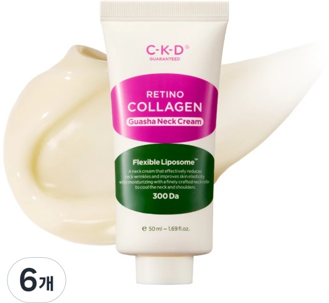씨케이디 종근당건강 레티노 콜라겐 저분자 300 괄사 목주름 크림 리필, 50ml, 6개 - 쿠팡