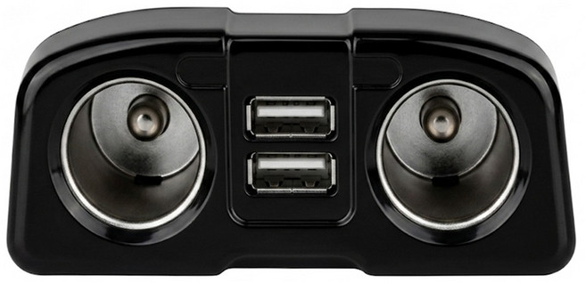 Kinyo 車用USB點菸器擴充座 CRU-8505 90 x 50 x 30mm 86g, 1個, 4孔