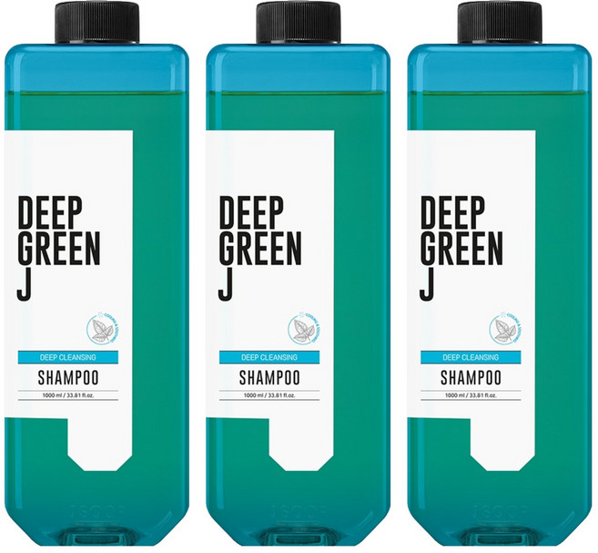 딥그린제이 제이숲 티트리 프레시 샴푸, 1L, 3개