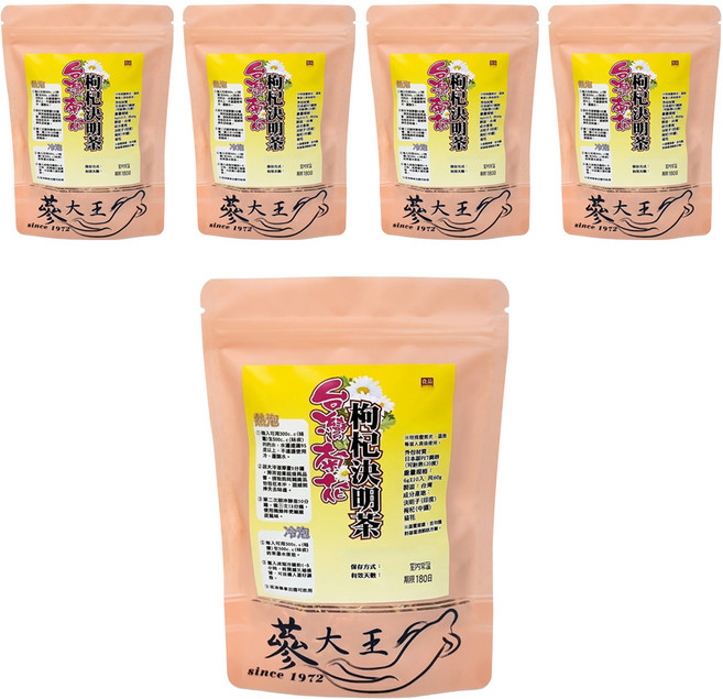 台灣菊花枸杞決明子茶包, 6g, 10包, 5組