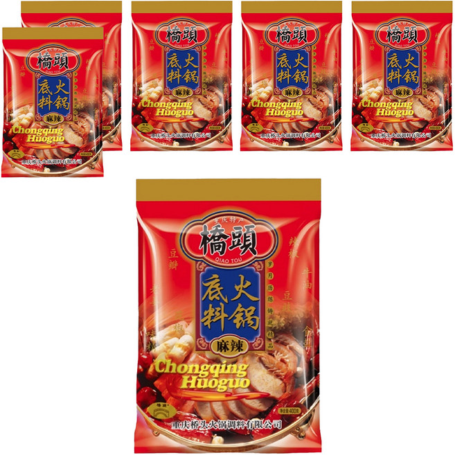 橋頭 火鍋底料, 6包, 400g