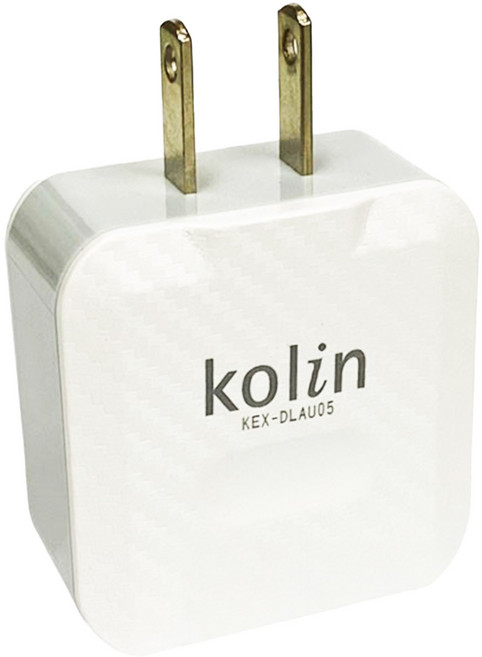 Kolin 歌林 3.1A 2-Port Wall Charger 電源充電器 Overload & Short Circuit Protection for iPhone/iPad 白色 KEX-DLAU05