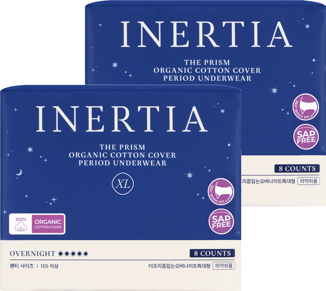 이너시아 더 프리즘 입는 오버나이트, 특대형, 8개입, 2개