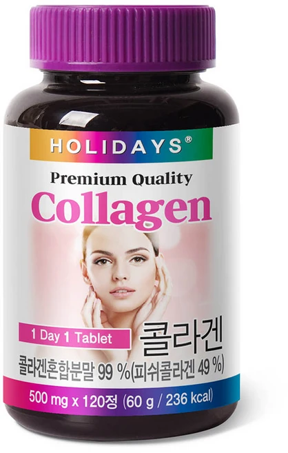 홀리데이즈 프리미엄 콜라겐 타블렛, 120정, 1개 - 쿠팡