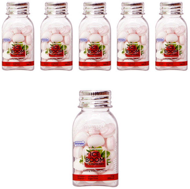 도스팜 아이스붐 딸기향 캔디, 22g, 6개