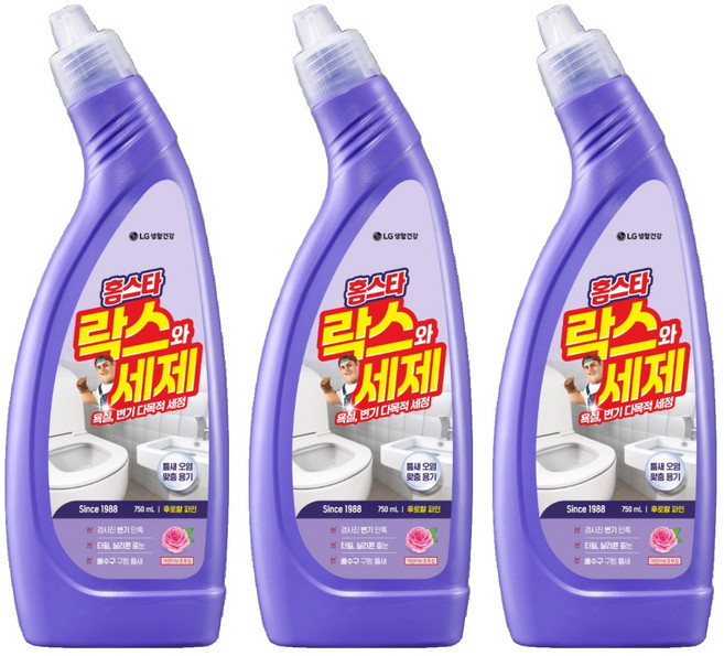 홈스타 락스와 세제 후로랄파인, 750ml, 3개