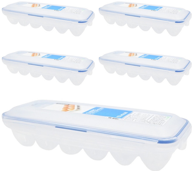 LocknLock 樂扣樂扣 PP保鮮12格蛋盒 HPL954, 容器 + 蓋子, 5個