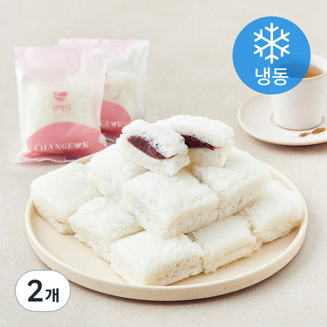 창억떡 멥쌀로 만든 앙금기정떡 (냉동), 450g, 1개입, 2개