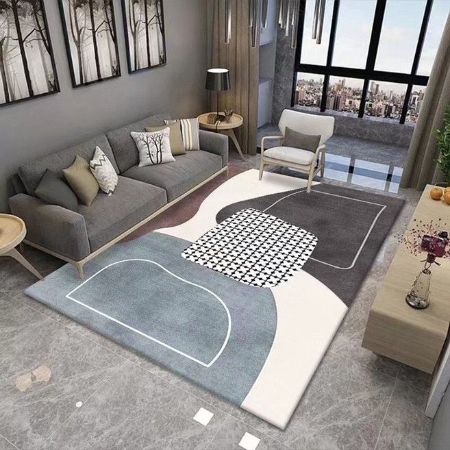西格傢飾 現代簡約水晶絨地毯 1個