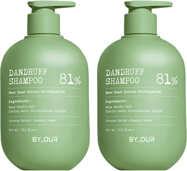 바이아우어 바하솔트 댄드러프 지성 탈모 샴푸 그리너리 오션, 500ml, 2개