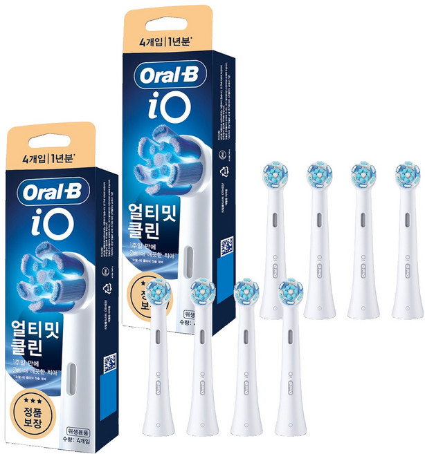 Oral-B 歐樂B iO Ultimate Clean White 電動牙刷替換刷頭, 單品, 8支