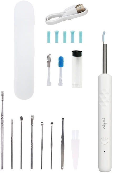 니트니 1000만 고화질 내시경 LED 스마트 이어픽 귀 클리너 NTN-EARPICK, 혼합색상, 1개 - 쿠팡