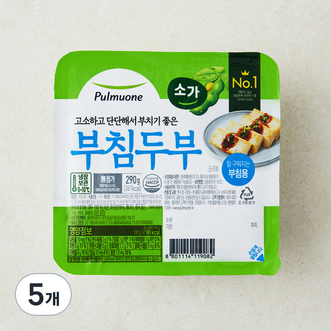 풀무원 소가 부침두부, 290g, 5개