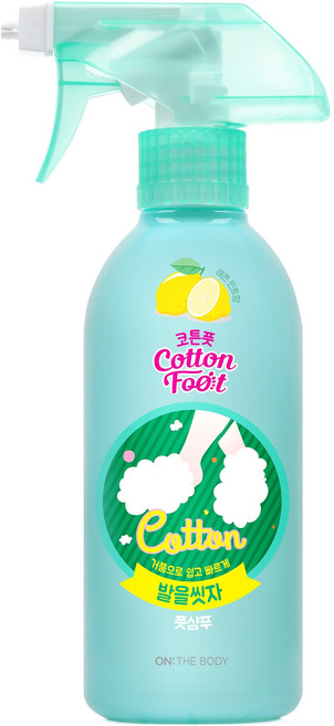 온더바디 코튼풋 발을씻자 풋샴푸 레몬민트향, 1개입, 1개, 385ml