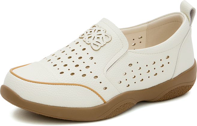 제이슈 소가죽 아일린 펀칭 컴포트 슬립온 4cm