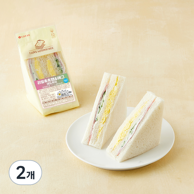 쉐푸드 리얼 촉촉햄 에그 샌드위치, 172g, 2개