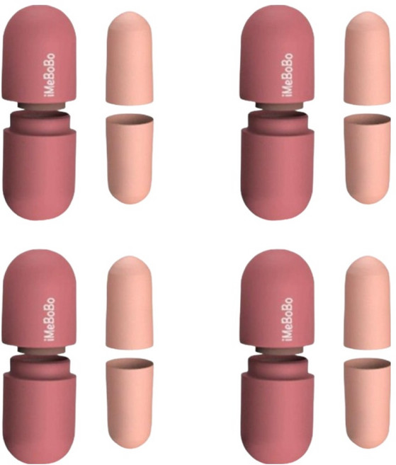 아이미보보 필잇 캡슐형 소음 귀마개 레드, 4개, 2개입