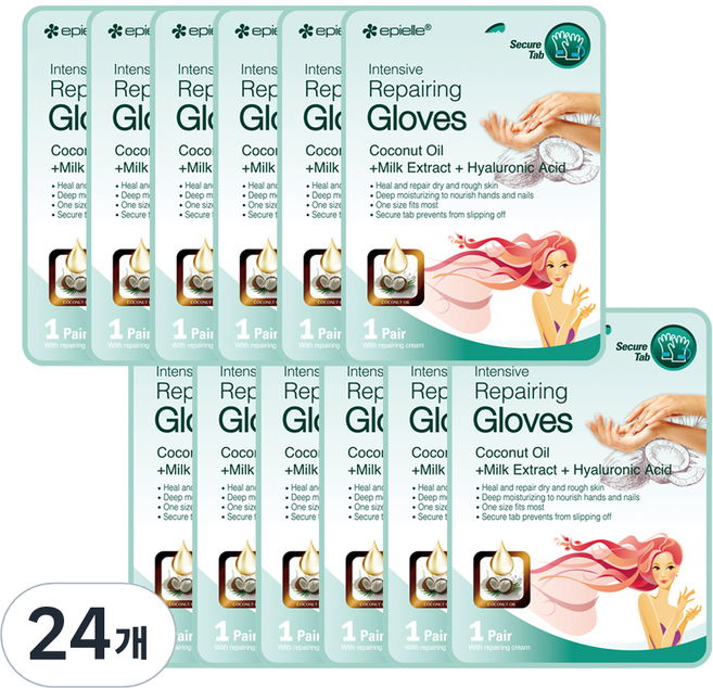 에피엘르 인텐시브 리페어링 코코넛 핸드팩, 16g, 24개