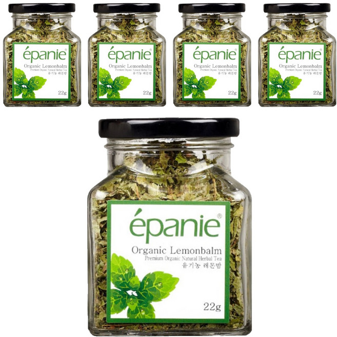 에빠니 유기농 레몬밤차 병, 22g, 5개