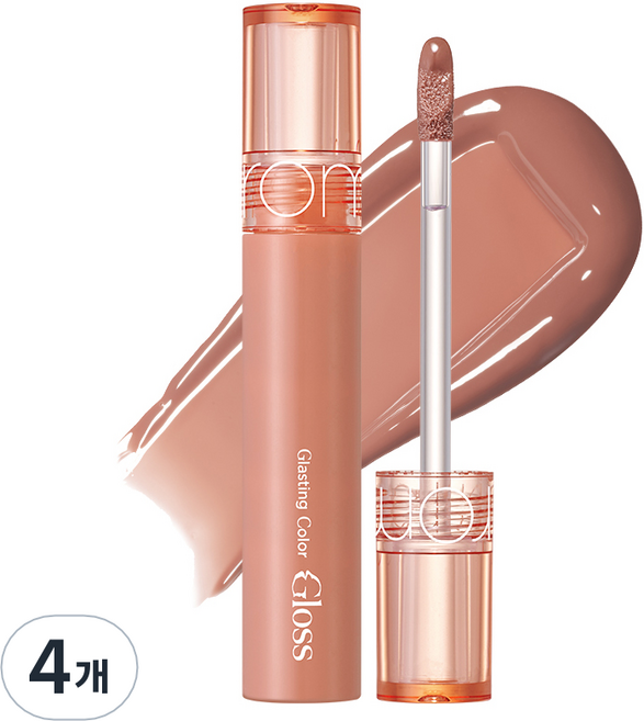 롬앤 글래스팅 컬러 립글로스, 02 너티 베이그, 4개