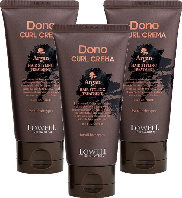 로웰도노 미니 헤어 컬 크레마, 70ml, 3개
