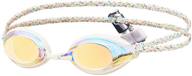 피닉스 아동용 미러 패브릭 수경 PN-508JM FB, 화이트, 1개