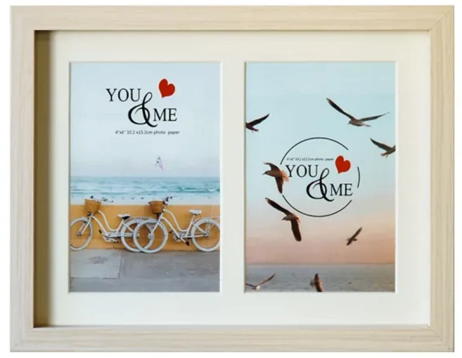 StyleG 時代家居 歐風2入相框組, 淺木色, 1個