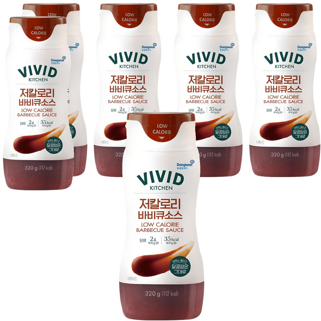 비비드키친 저칼로리 바비큐소스, 320g, 6개