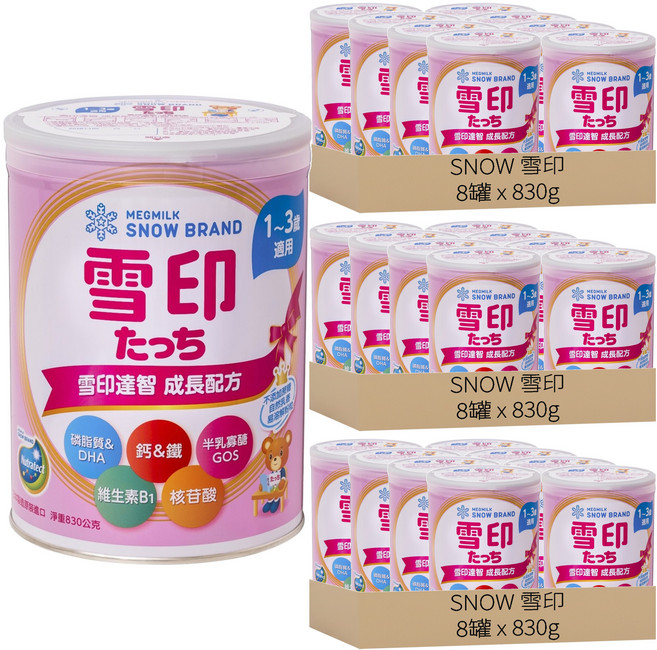 SNOW 雪印 TOUCH 達智 達智罐裝 3號, 830g, 24罐